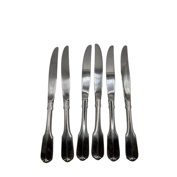 Oneida Silver Gloria Montclair Stainless Steel Table Knife Set Of 6 - Picture 3 of 4
